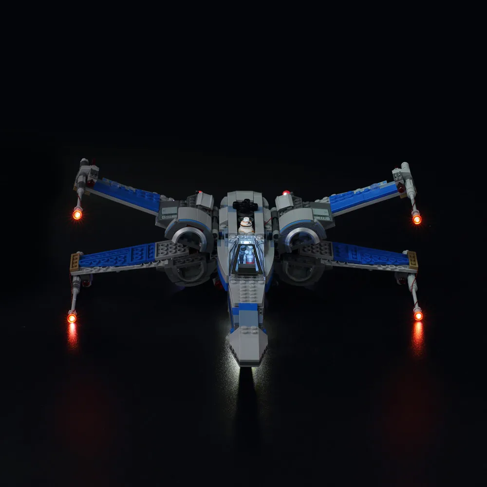 LED Light Set For 75102 Compatible With 05029 05004 X-wing Fighter DIY Toys Blocks Bricks Only Lighting Kit Not Include Model