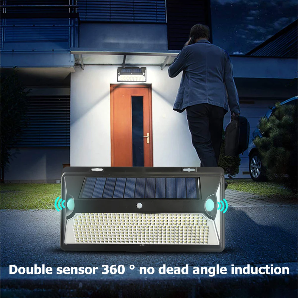 360/720 Led Solar Licht Zonlicht Buiten Waterdicht Straat Buitenmuur Lamp Pir Motion Sensor Nacht Beveiliging Tuin Verlichting