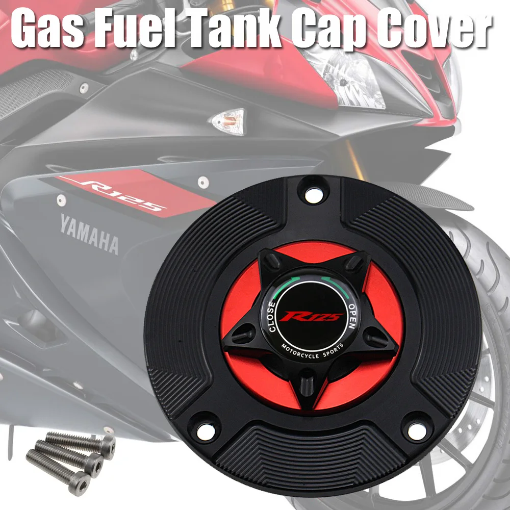 

For YAMAHA YZF R125 YZF-R125 R 125 2008-2019 LOGO R125 Motorcycle Accessories Gas Fuel Tank Cap Cover CNC Aluminum
