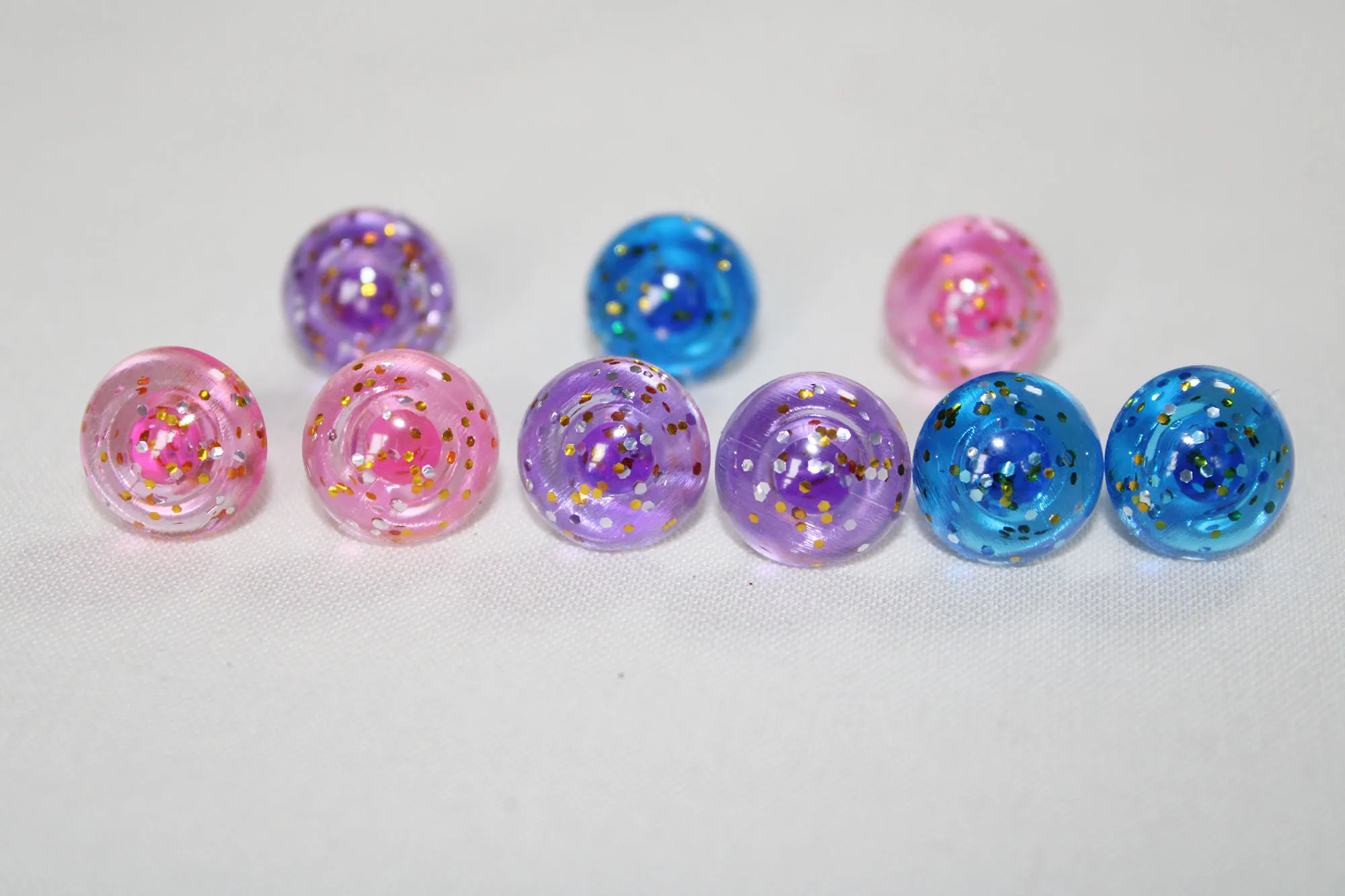 

30pcs/lot new fashion 14mm glitter round eyes pink blue purple color safety toy eyes with washer for plush doll color option