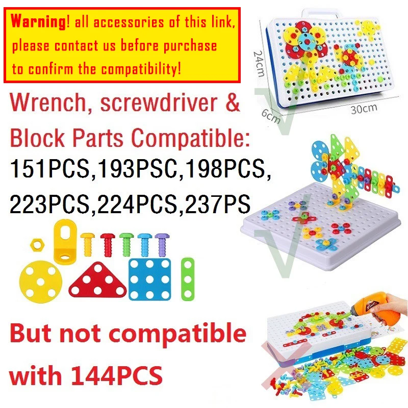 DIY Creative Puzzle Toys For Children Boys Drill Screw Disassembly Accessories Game Toy Kids Mosaic Puzzle Toys Educational Toys