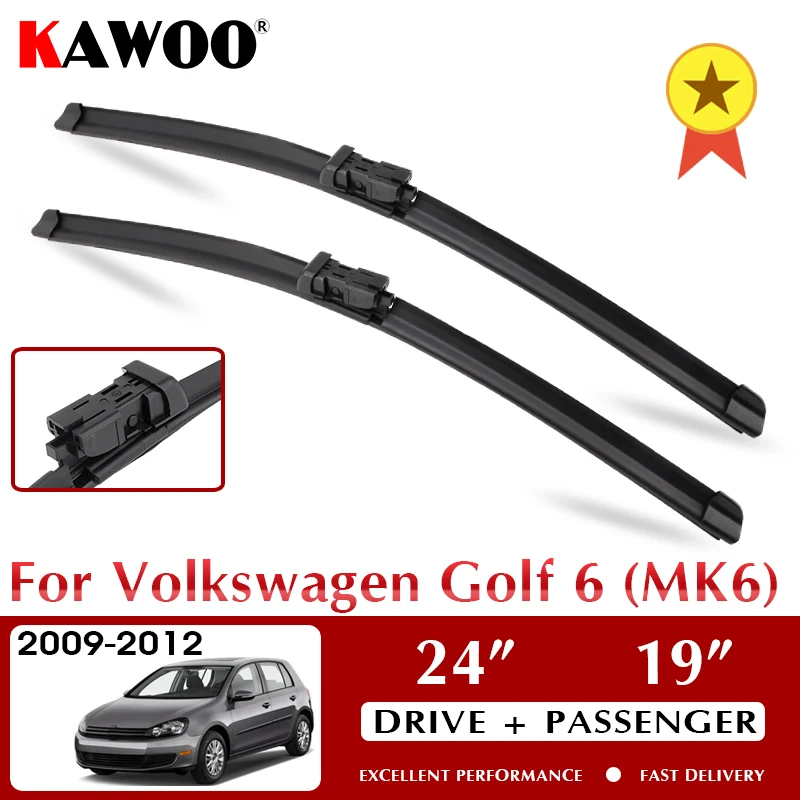 KAWOO Wiper Front Car Wiper Blade for VW Volkswagen Golf 6 VI MK6 2009-2012 Windshield Windscreen Window Wash 24