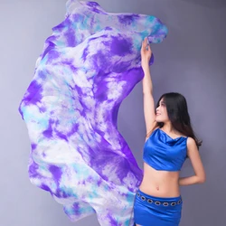 Silk Veil Bellydance Silk Shawl For Scarves Face Customized Hand Thrown Scarf Gradient 200cm 250cm 270cm Belly Dance costume