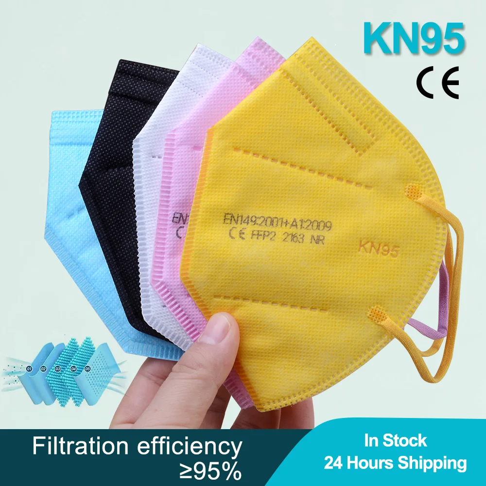 CE FFP2 Mask KN95 Mouth Mask Caps Respirator 5-Layer Filter Anti-Fog Protective Mascarillas Reusable KN95 Mask FPP2 Masque PM009