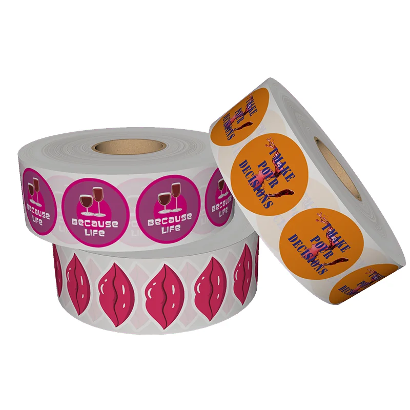 Fashion Adheisve Roll Sticker Label Printing Custom For Packing