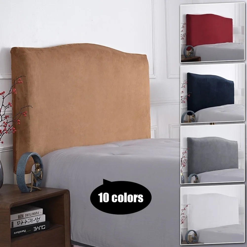 

Velvet Solid Color Headboard Elastic Bed Head Cover Bedhead Cover All-inclusive Dust Cover Bed Back Wrapped Protection Cover