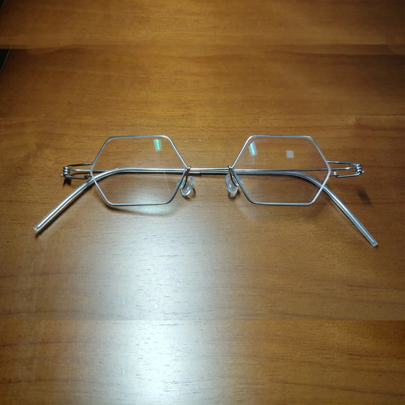 

Handmade non-threaded polygonal eyeglasses anti-blue light prescription spectacles myopia hyperopia presbyopia glasses