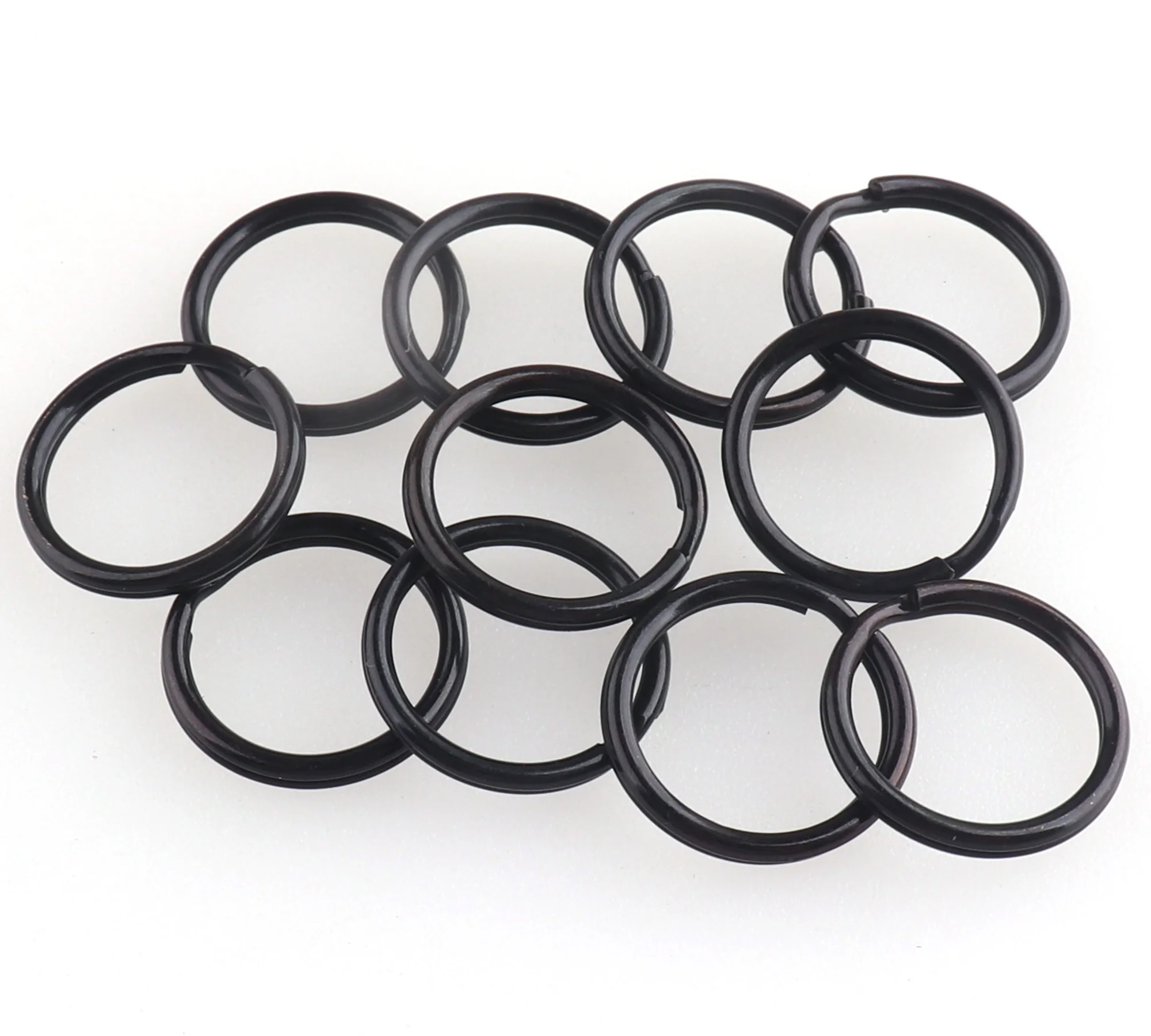 20pcs Jump Ring Black 15mm Key Chain Key Ring Iron Replacement DIY accessories Jewelry Purse Handbag Bag Making Hardware