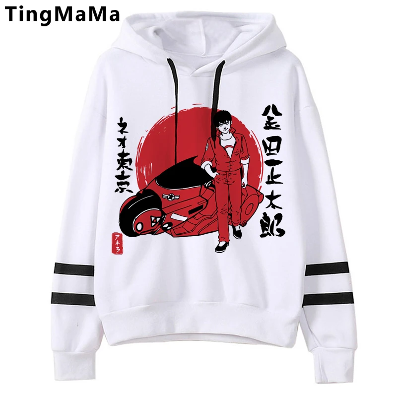 Japanese Anime Hoodie Akira Hoodies Men Kawaii Cartoon Winter Warm K.Otomo Tokyo Graphic Streetwear Unisex Tops Sweatshirts Male