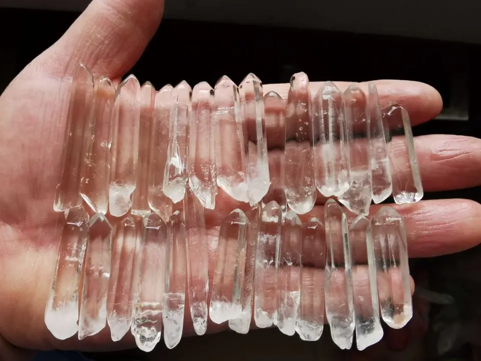 20pcs NATURAL CLEAR Lemurian Seed QUARTZ CRYSTAL ORIGINAL POINTS Specimen50-60g