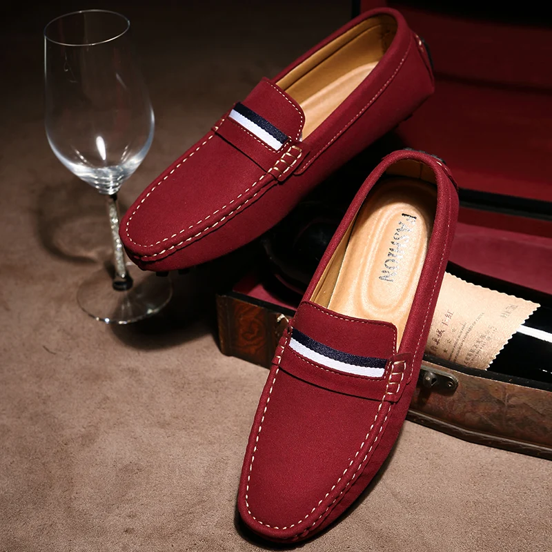Genuine Leather Men Designer Shoes Luxury Brand Casual Slip on Formal Mens Loafers Moccasins Footwear Black Male Driving Shoes