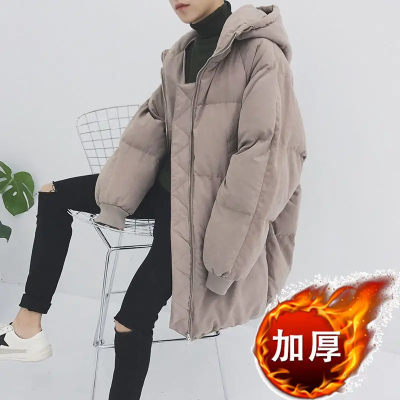 Winter New Coat Men Fashion Thick Warm Casual Loose Long Jacket Male Clothes Streetwear Windproof Hooded Parka Man Windbreaker