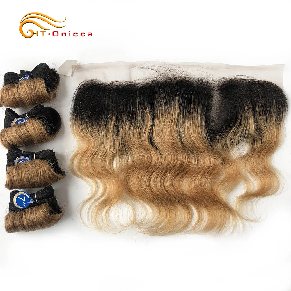 Tissage en lot brésilien Remy naturel Body Wave avec Closure, 13x4, Extensions de cheveux