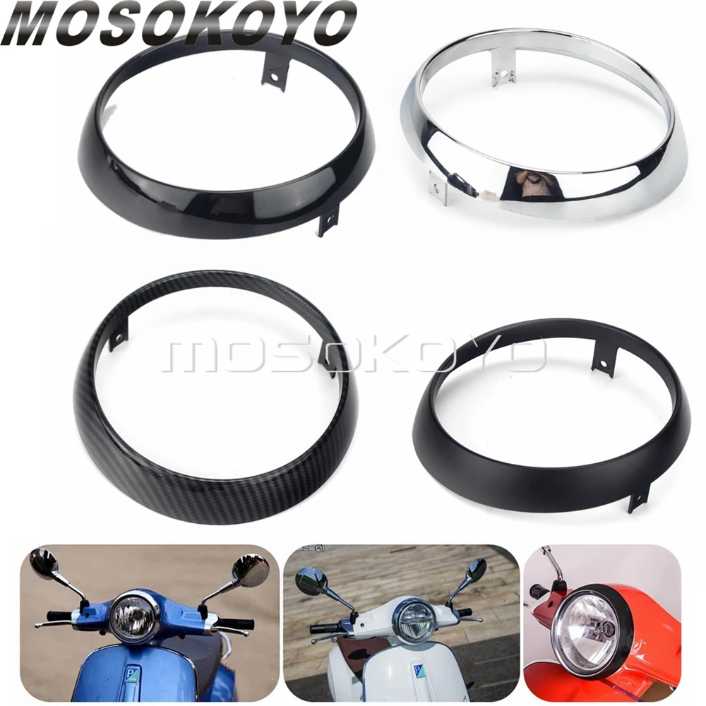 

Motorcycle Headlight Cover Guard Round Headlamp Blocking Edge Protector 4 Color For Primavera 125 150 125cc 150cc 2takt 4T 2V 4V