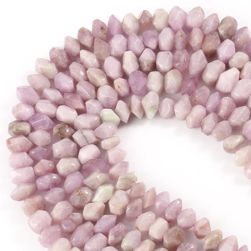 6x11mm Natural Irregular Kunzite Purple Spodumene Stone Beads Special Cut Genuine Loose Beads for Jewelry Making DIY Bracelet