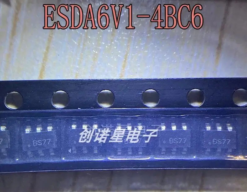 ESDA6V1-4BC6 BS77 SOT23-6 NEW