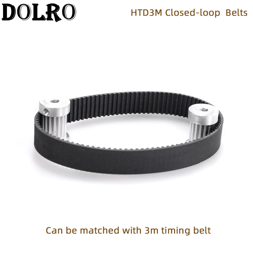 Arc HTD 3M Timing belt C=336 339 342 345 348 351 354 357 360 363 width 6/9/10/12/15/20mm Rubbe Closed Loop Synchronous pitch 3mm