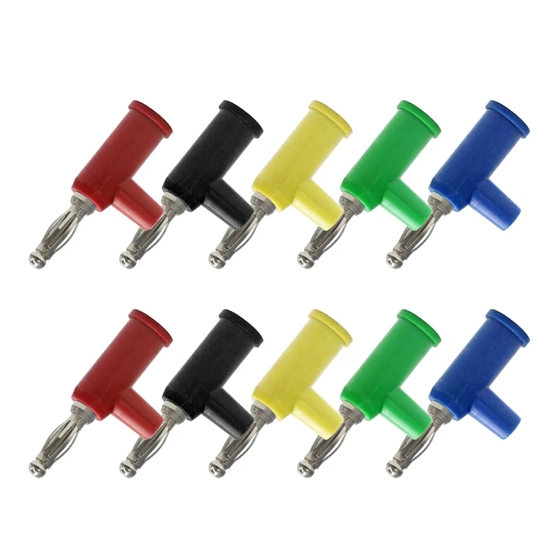 5/10PCS Side Screw Connection 4mm Banana Plug Stackable Nickel Plated Speaker Multimeter Banana Plug Connector