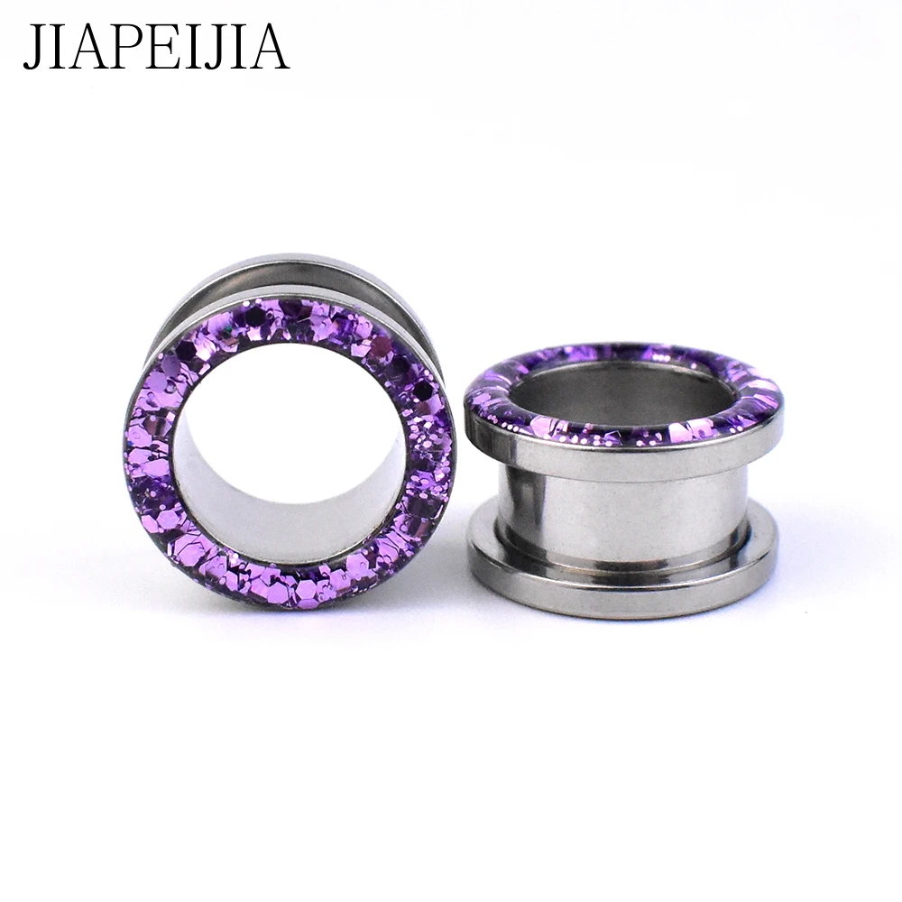 3-30mm Twinkle Hollow Ear Gauges Plugs and Tunnels Screw Fit Ear Stretcher Expander Body Piercing Jewelry