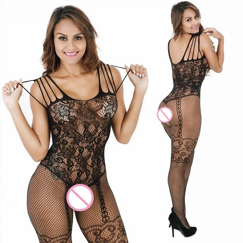 

Women Open Crotch Fishnet Bodystocking Crotchless Transparent Plus Size Bodysuit Underwear Fetish Stripper Sex Lingerie Pajamas