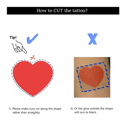 Personlig tillfällig falsk tatuering DIY Anpassa tatuering Anpassa tatuering Klistermärke för bröllop Cosplay Företagslogotyp Fest, Husdjur 8 best sales specialanpassad tatuering - №2