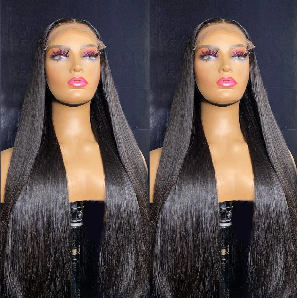 32 36 inch 13x4 13x6 Straight Lace Front Human Hair Wigs For Black Women Human Hair 4x4 Transparent Lace Frontal Closure Wig