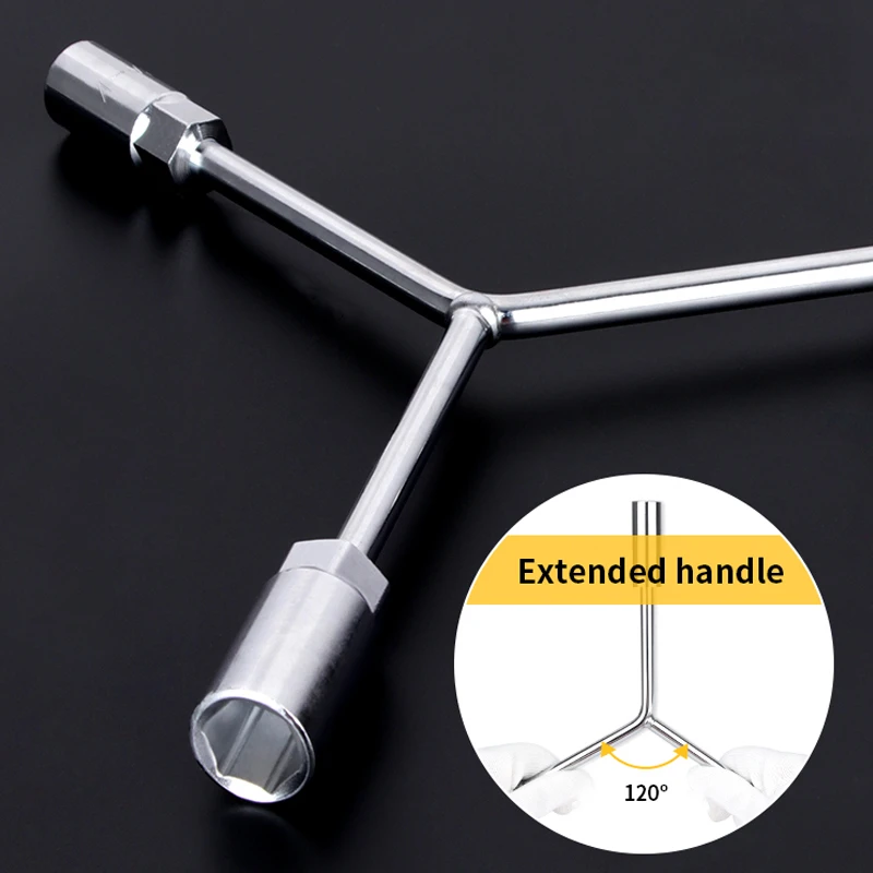 Trigeminal Lục Giác Ổ Cắm Cờ Lê CR-V Độ Cứng Cao Sơn Tĩnh Điện Chống Rỉ Sét Cờ Lê Y-Loại Xe Lốp máy Công Cụ Sửa Chữa
