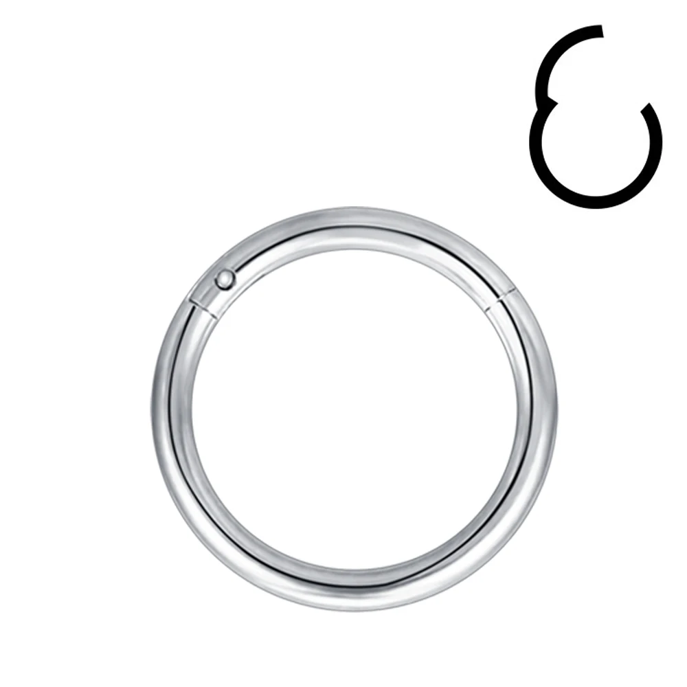 ZS 1 PC 20/18/16G Hoepel 316L Rvs Neusring Mannen Ronde Clicker oorkraakbeen Tragus Helix Piercing Sieraden 6/7/8/9/10mm