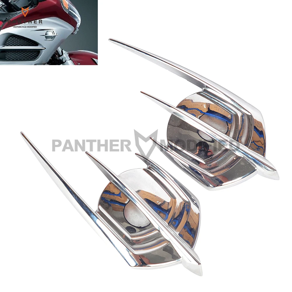 

Motorcycle Chrome Falcon Fairing Emblem Cover Case for Honda Goldwing 1800 GL1800 2012-2013