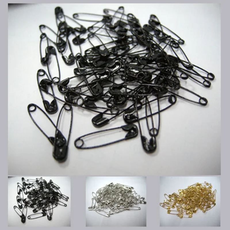 100Pcs High Quality Sewing Accessories Tools Golden Silver Assorted Size Small Medium Large Needles Safety Pin Brooch Accessorie