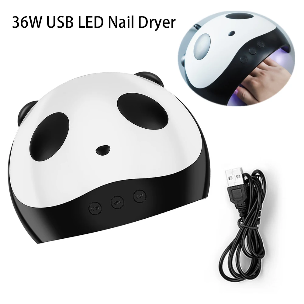 

Panda LED Nail Lamp For Manicure 36W Nail Dryer Machine UV Lamp For Curing Gel Nail Polish With Motion sensing LCD Display New