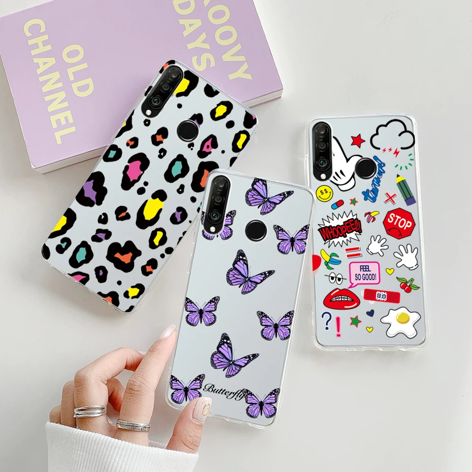 For Huawei P30 Lite Case Cute Silicone Painting Soft Cover Phone Case For Huawei P30 Lite P30Pro P 30 Pro Lite Bumper Case Funda