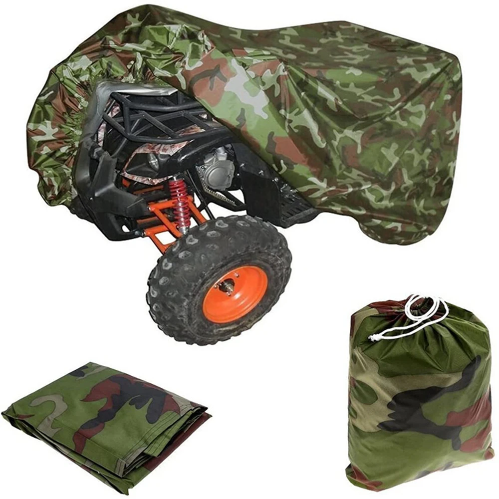 

Universal 190T Waterproof Quad Bike ATV Cover Motorcycle Vehicle Scooter Kart Motorbike Covers Camouflage M