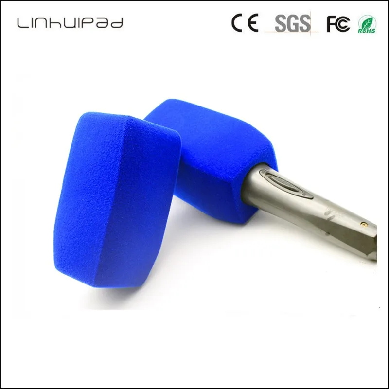 Linhuipad L-7 カスタマイズインタビューマイクフロントガラス大サイズフロックプリントロゴ泡フロントガラスサッカークラブレポーター