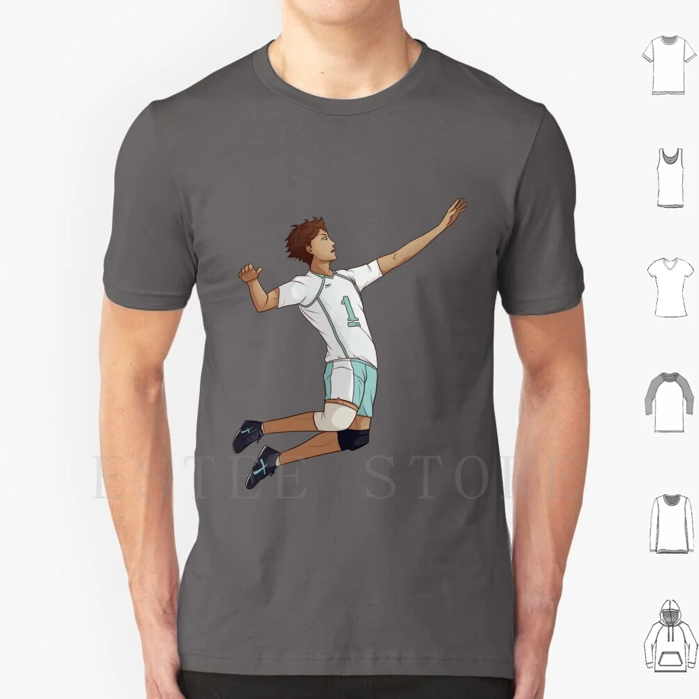 Oikawa Tooru Jump Serve T Shirt Men Cotton 6xl Oikawa Tooru Hq Oikawa Anime Aobajousai Seijou Aoba Jousai Aoba Johsai