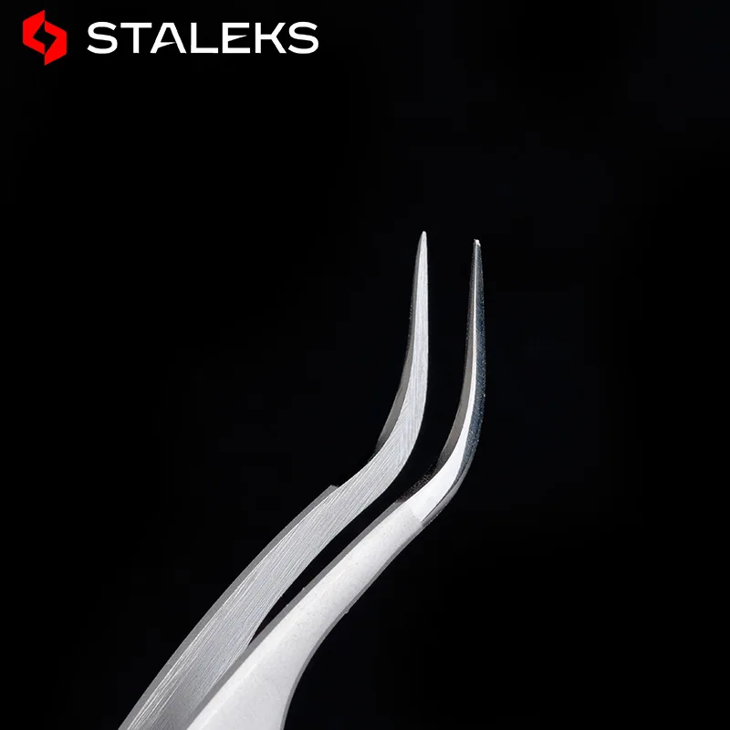 1pc STALEKS EXPERT 41-1 High Precision Eyelash Tweezers Stainless Steel Beauty Eyelashes Special Makeup Tools