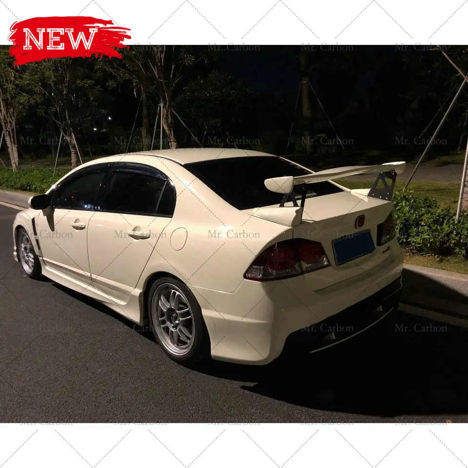 ホンダシビックfd2タイプr用グラスファイバーリアスポイラー,gt
