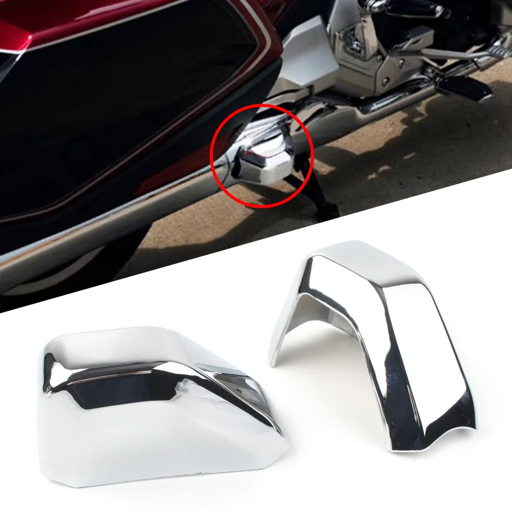 2Pcs Motorcycle Engine Shroud Anti-Fall Bar Cover Chrome ABS Decorative Trim For Honda Gold Wing GL1800 2018 2019 2020