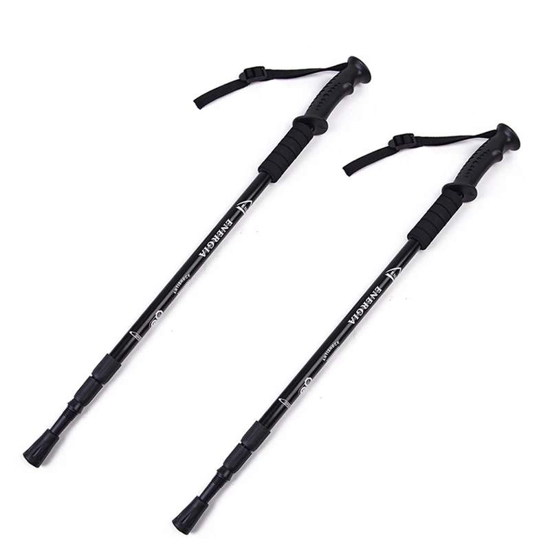 

2pcs/lot 135CM Walking Stick Trekking Aluminum alloy Climbing Stick Telescopic Running Trail Canes Shockproof Hiking Accessories