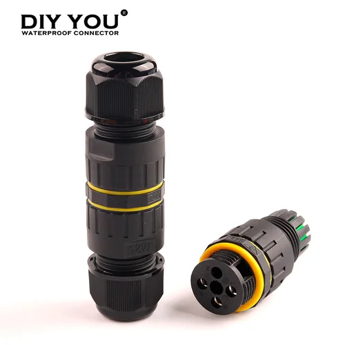 Conector impermeable de Cable M20 IP68, adaptador de Terminal de 2/3/4/5/6 Pines, Conector de alambre de tornillo para luz LED, caja de conexiones sellada