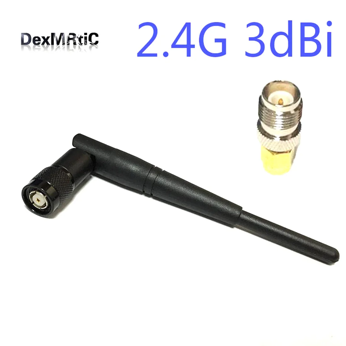 Wifi Antenna 2.4Ghz 3dbi Omni directional RP-TNC connector + RP-TNC  Female Jack  switch RP-SMA  Male Plug  RF Coax Adapter