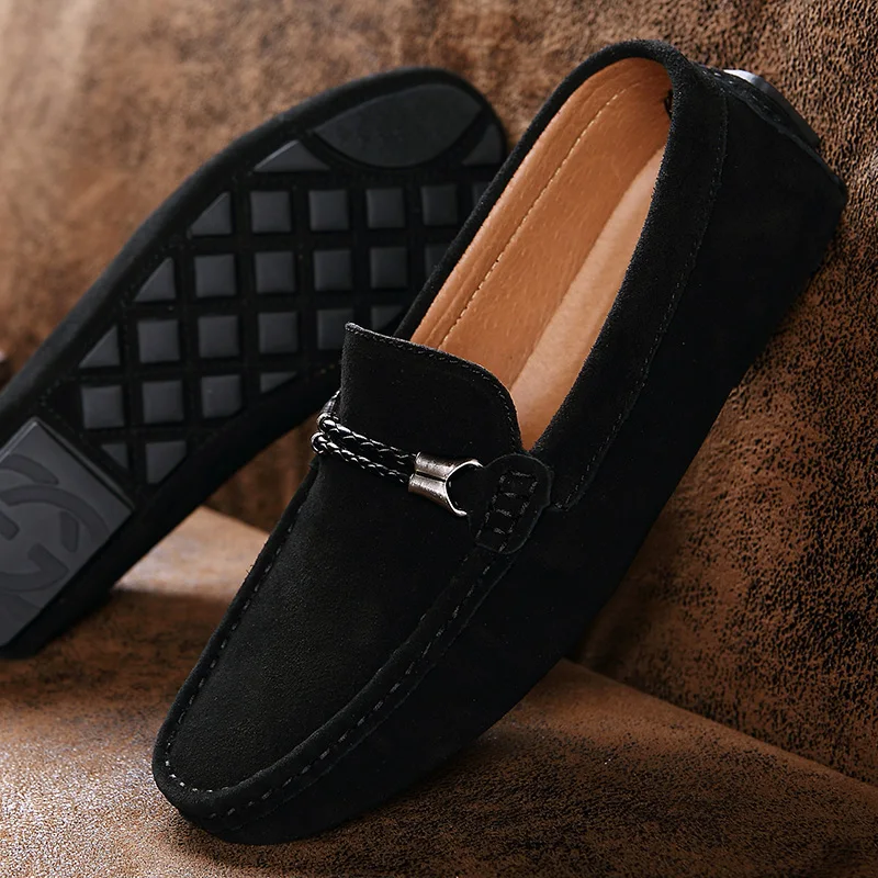 

Luxury Designer Men Casual Shoes Mens Shoes Handmade Suede Leather Men Loafers Moccasins Slip On Men's Flats Male Driving Shoes