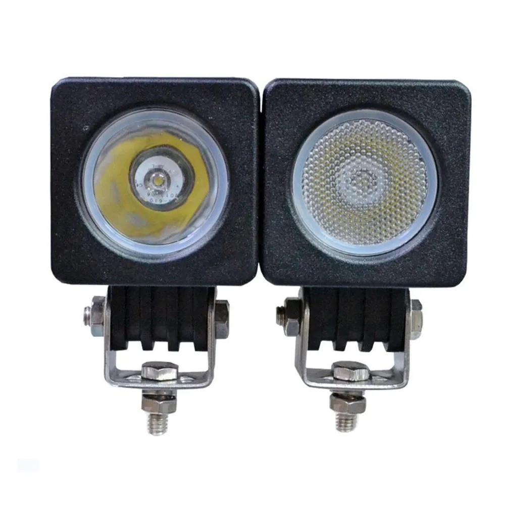 2pcs 10W LED WORK LIGHT SPOT FLOOD HEADLIGHT CAR MOTORCYCLE BICYCLE 4WD SUV ATV 12V 24V OFF ROAD AUXILIARY DRIVING FOG LAMP