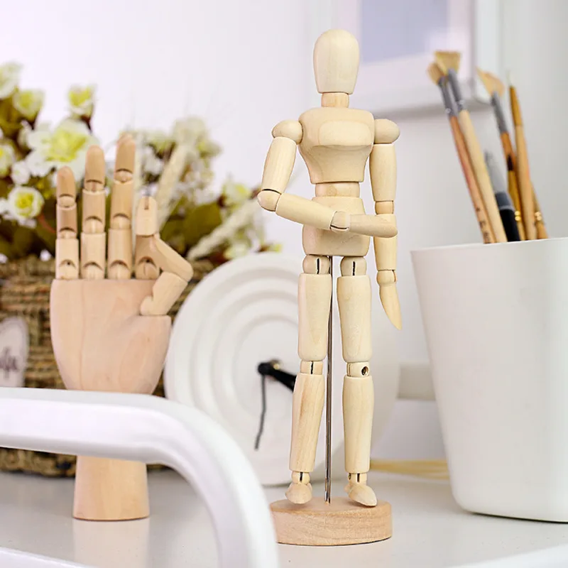 Kunstenaar Beweegbare Ledematen Mannelijke Houten Speelgoed Figuur Model Mannequin Art Schets Trekken Actie Toy Figures Diy Ambachten Home Decoratie Gift