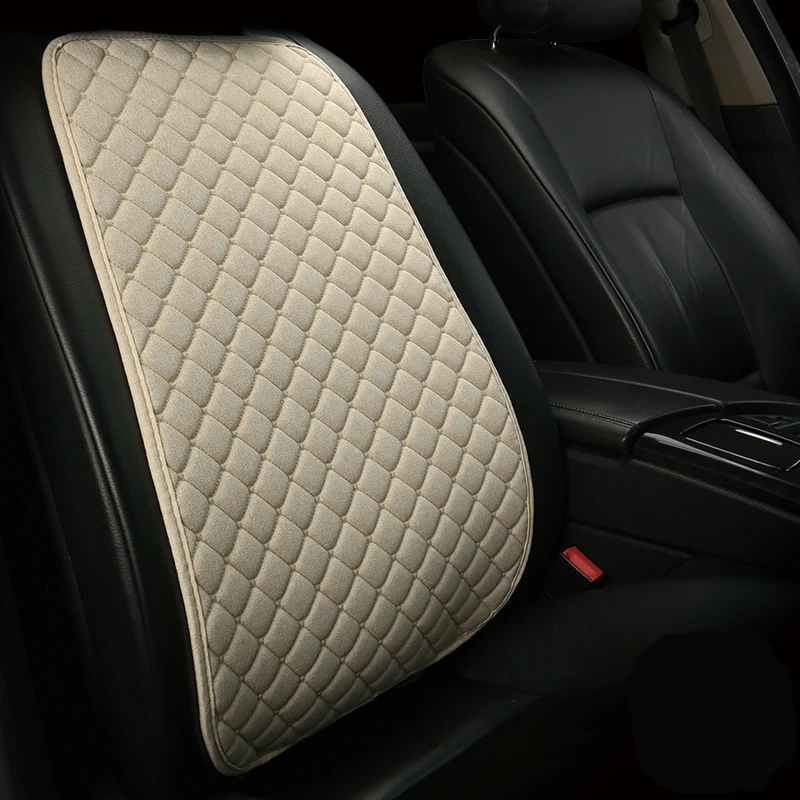 Linen Flax Car Seat Cover Protector Front Seat Backrest Pad Auto Front Interior Styling Suitable for Most Car Truck SUV or Van