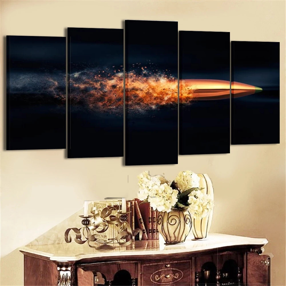 

Canvas Wall Art 5 Piece Broken Bullet Poster Modular Pictures Home Decor Prints Modern Living Bedroom Decoration Paintings