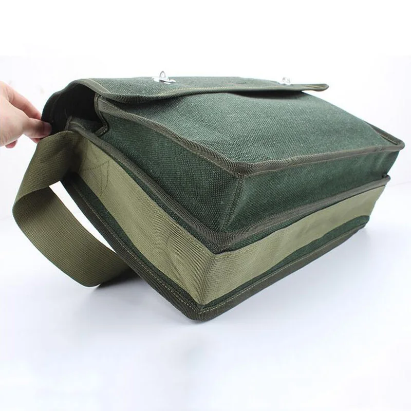 Kit multifunzionale a una spalla borsa per attrezzi per elettricista borsa per attrezzi Kit di tela addensata borsa per attrezzi di riparazione di grande capacità