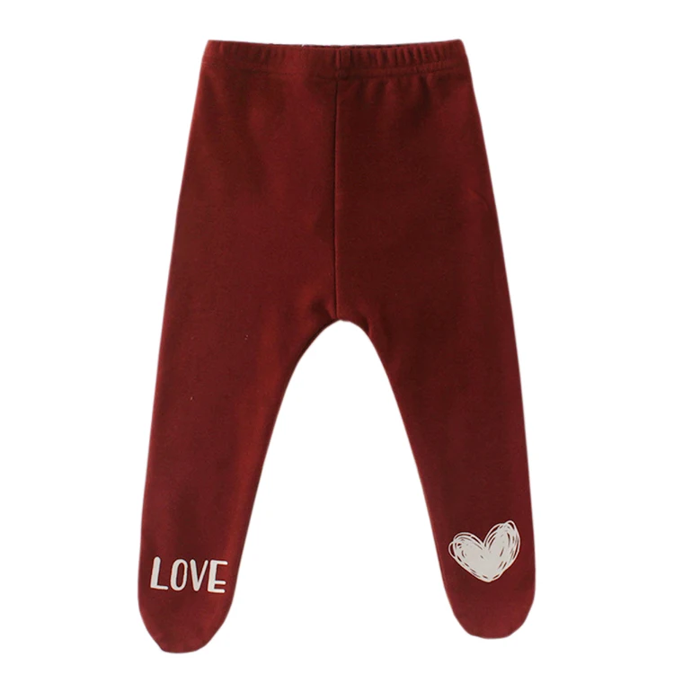 Newborn Unisex Baby Pants 0-3-6-12-18-24M Baby Cotton Trousers Infant Baby Boys Girls Bag Foot Pants Even Socks Baby Leggings