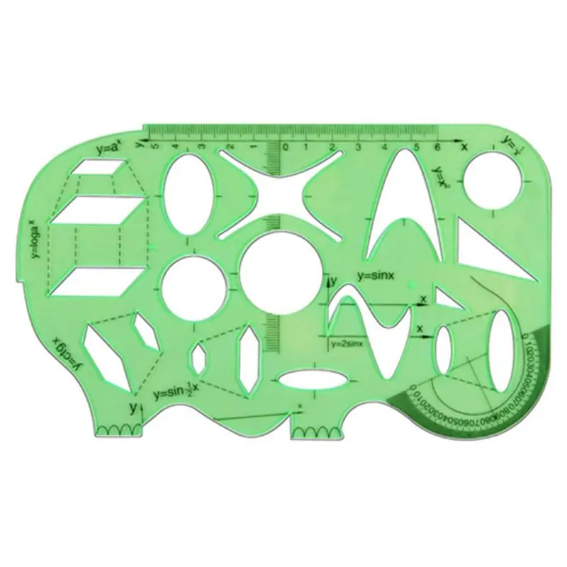 11 Pcs Drawings Templates Rulers Learn School Practical Measuring Multifunction Wide Usage Math Geometry Stencils Set