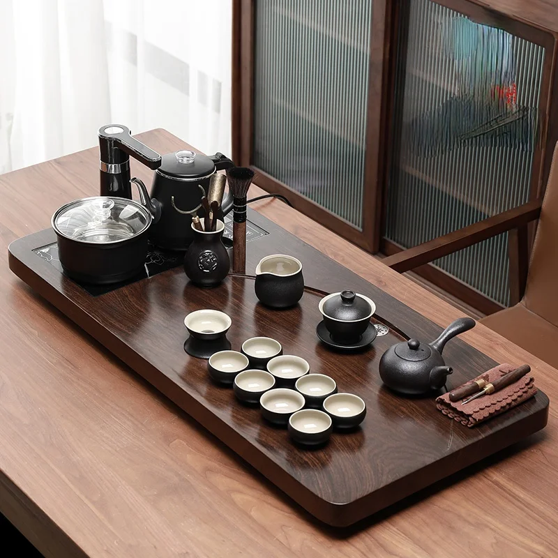 Light Luxury High-End Automatic Integrated Solid Wood Tea Tray Kung Fu Tea Set Home Living Room Chinese Style Small Tea Table